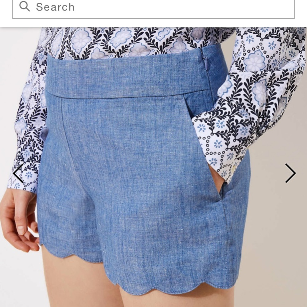 {LOFT} Riviera Shorts Chambray, 8
